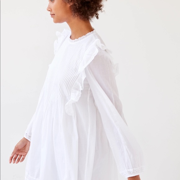 NWT Wilfred Elia Dress Ruffled tie dye blue mini dress size small - Picture 14 of 16